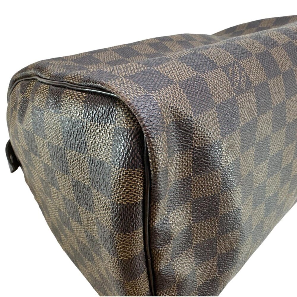 Louis Vuitton Speedy 30 Damier Ebene Satchel Bag Brown - Picture 6 of 10